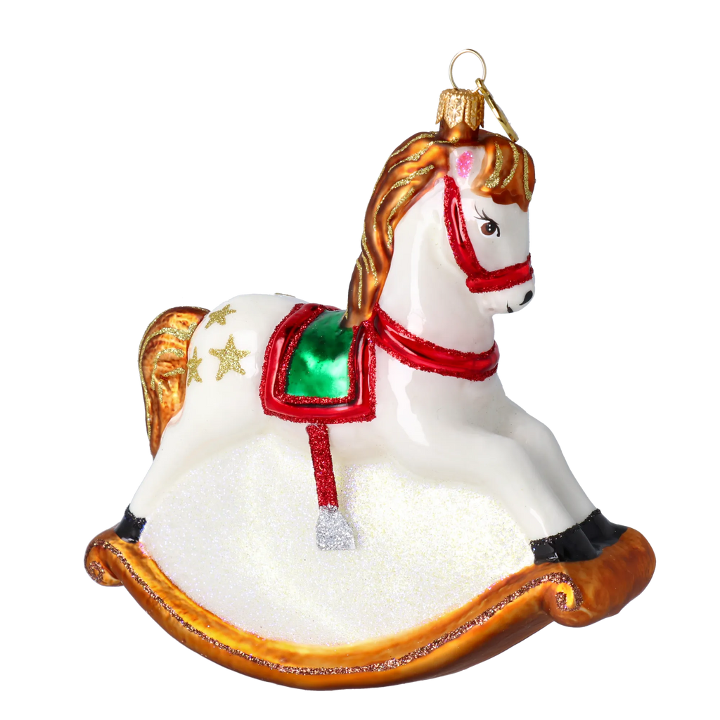 Gallant Starlight Steed | Hand-Painted Glass Ornament | Blubom 2024-234