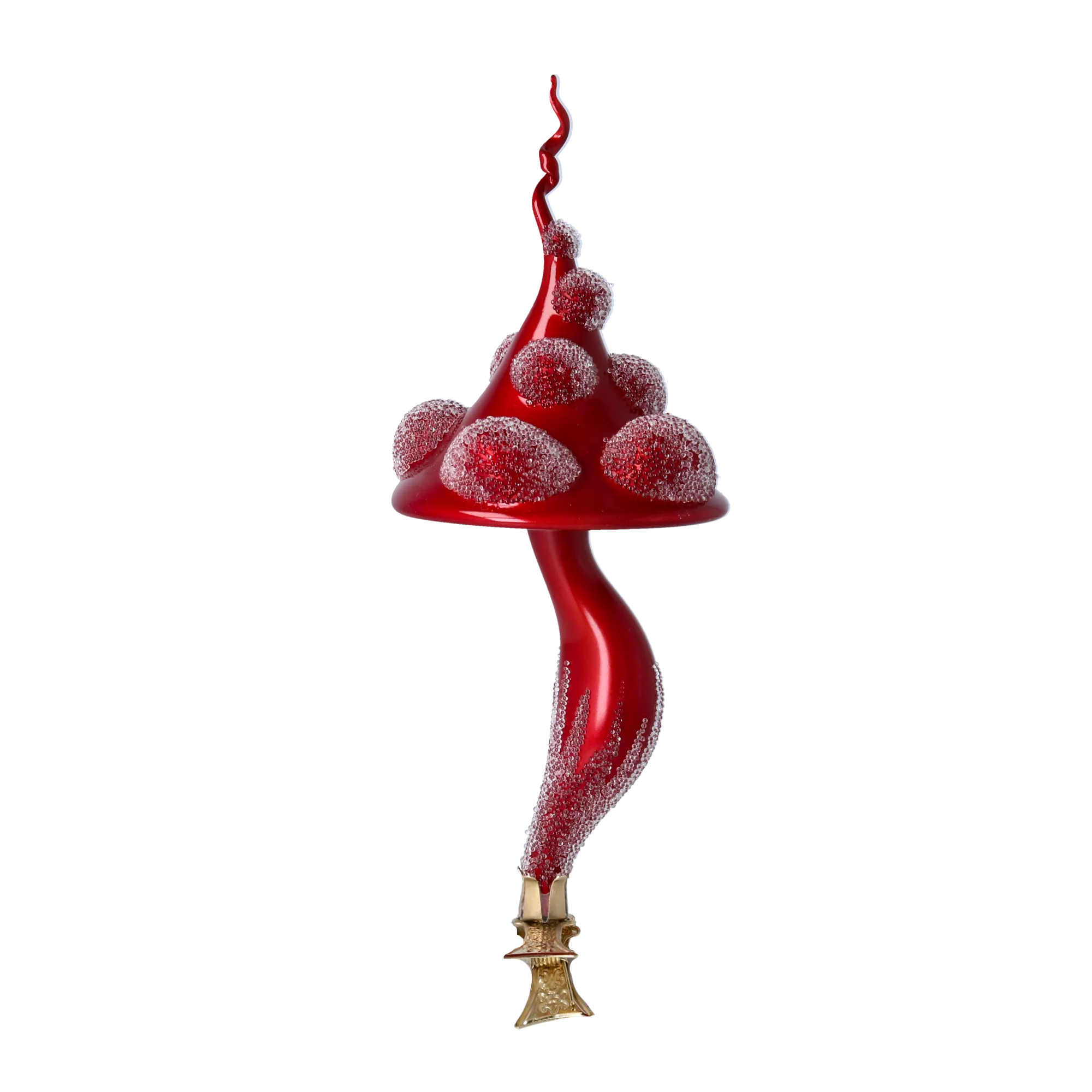 Crimson Enchanted Mushroom Premium christmas glass ornament 2024-236