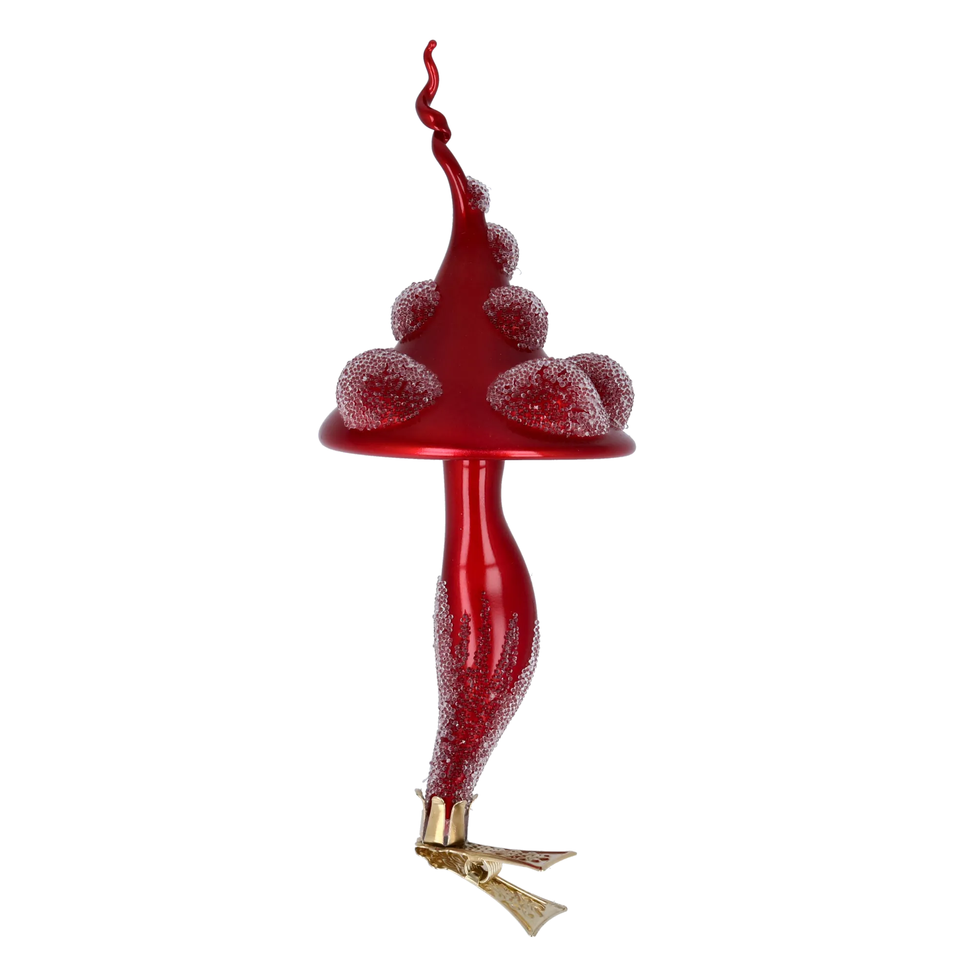 Crimson Enchanted Mushroom Premium christmas glass ornament 2024-236