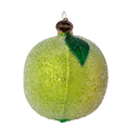 Load image into Gallery viewer, Hand Painted Glass Ornament - Lime. Handmade Glass Christmas ornament. 2024-240
