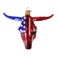 Load image into Gallery viewer, American Buffalo - Patriotic Glass Ornament.
