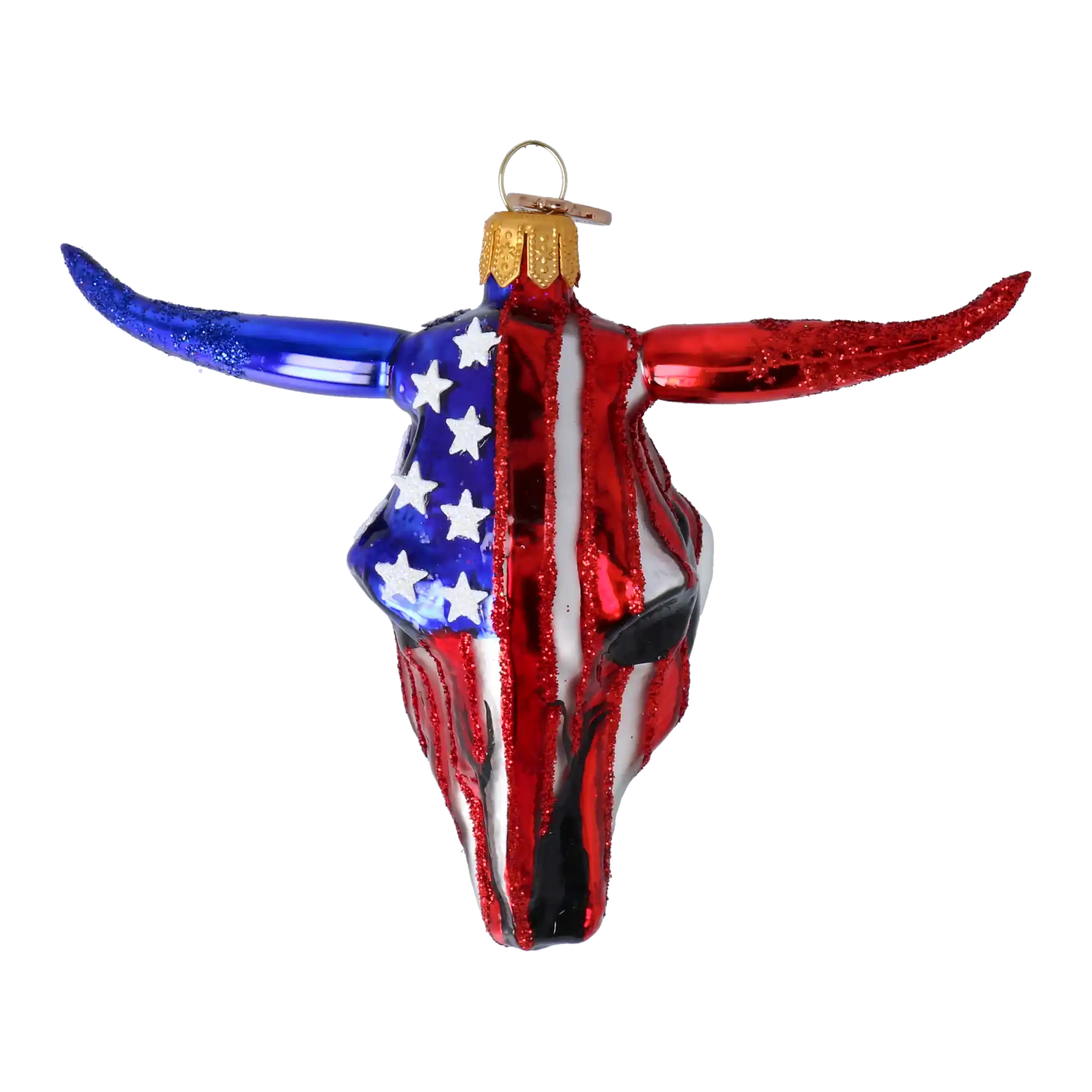 American Buffalo - Patriotic Glass Ornament.