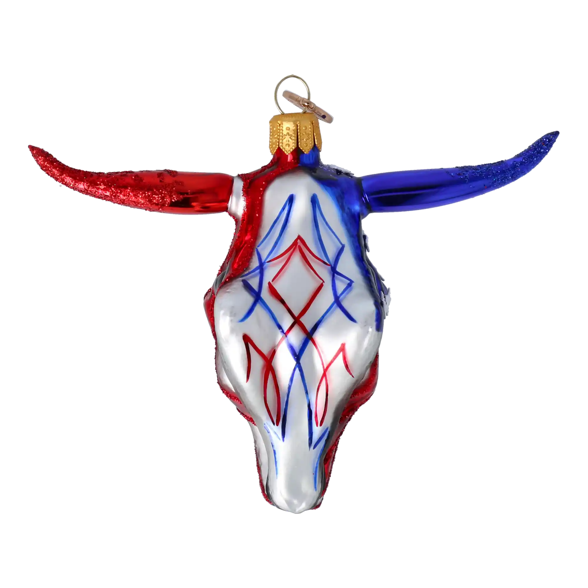 American Buffalo - Patriotic Glass Ornament.