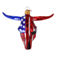 Load image into Gallery viewer, American Buffalo - Patriotic Glass Ornament. 2024-241
