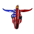 Load image into Gallery viewer, American Buffalo - Patriotic Glass Ornament. 2024-241
