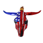 Gallant Republic Longhorn | Hand-Painted Glass Ornament | Blubom 2024-241