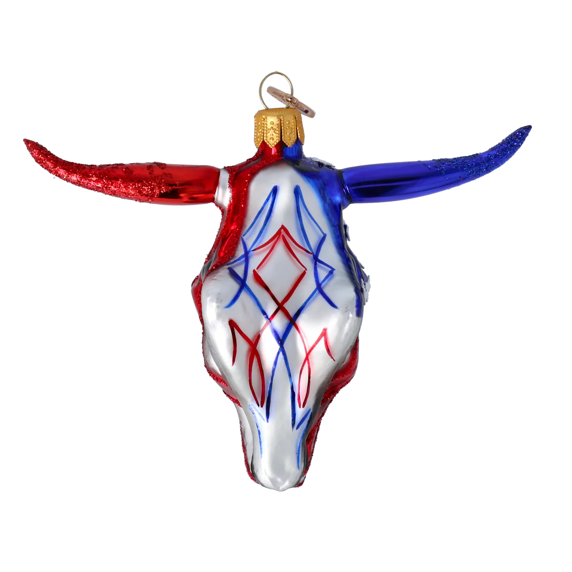American Buffalo - Patriotic Glass Ornament. 2024-241