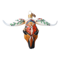 Load image into Gallery viewer, Ethnic Buffalo - Hand Painted Glass Decoration.
