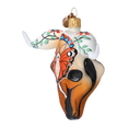 Load image into Gallery viewer, Ethnic Buffalo - Hand Painted Glass Decoration. 2024-242
