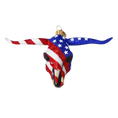Load image into Gallery viewer, Patriotic Buffalo - American Decoration. Handmade Glass Christmas ornament. 2024-244

