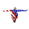 Load image into Gallery viewer, Patriotic Buffalo - American Decoration. Handmade Glass Christmas ornament. 2024-244
