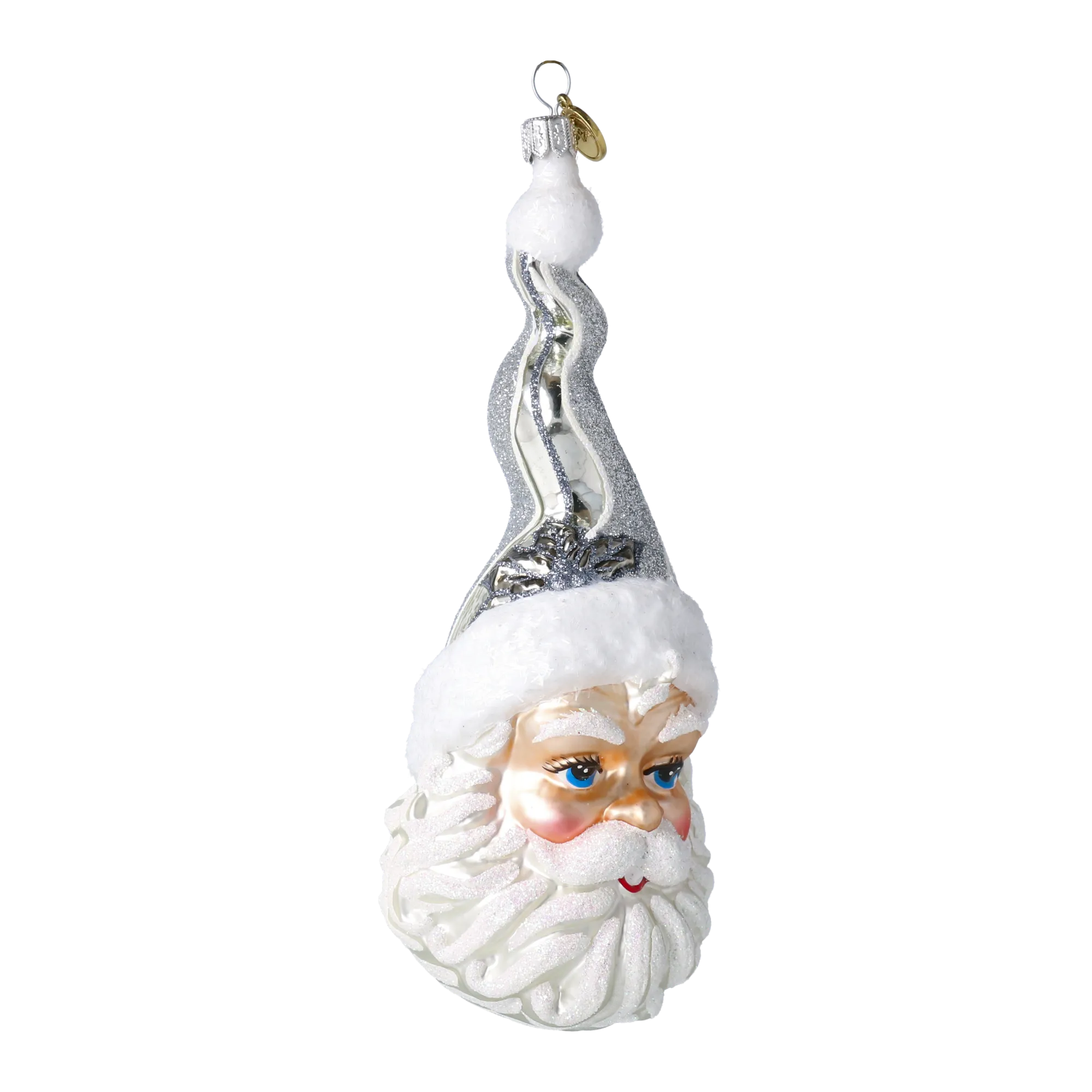 Silvered Saint Spire | Hand-Painted Glass Ornament | Blubom 2024-247