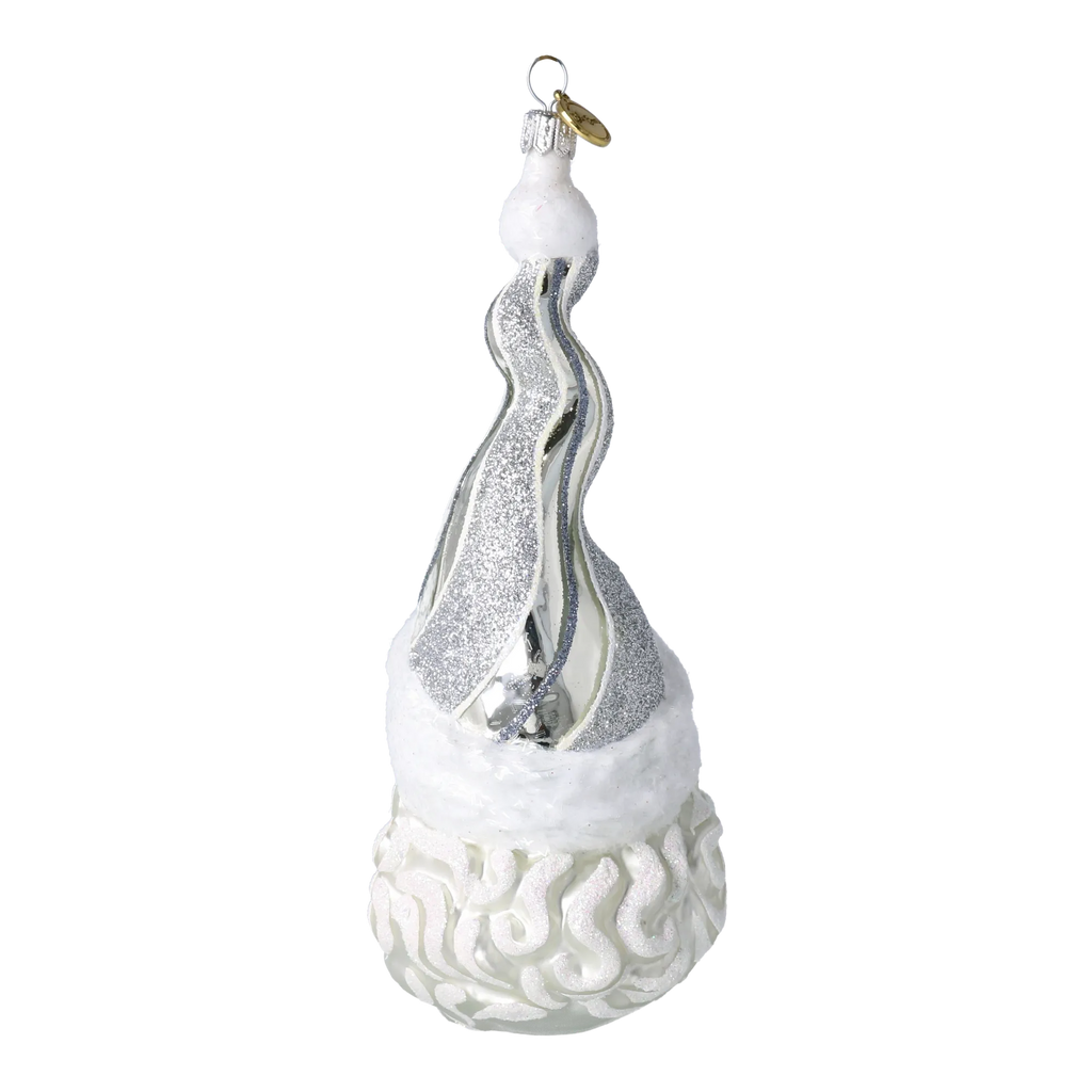 Silvered Saint Spire | Hand-Painted Glass Ornament | Blubom 2024-247