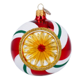 Amber Solar Resonance | Hand-Painted Glass Ornament | Blubom 2024-249