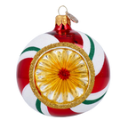 Amber Solar Resonance | Hand-Painted Glass Ornament | Blubom 2024-249