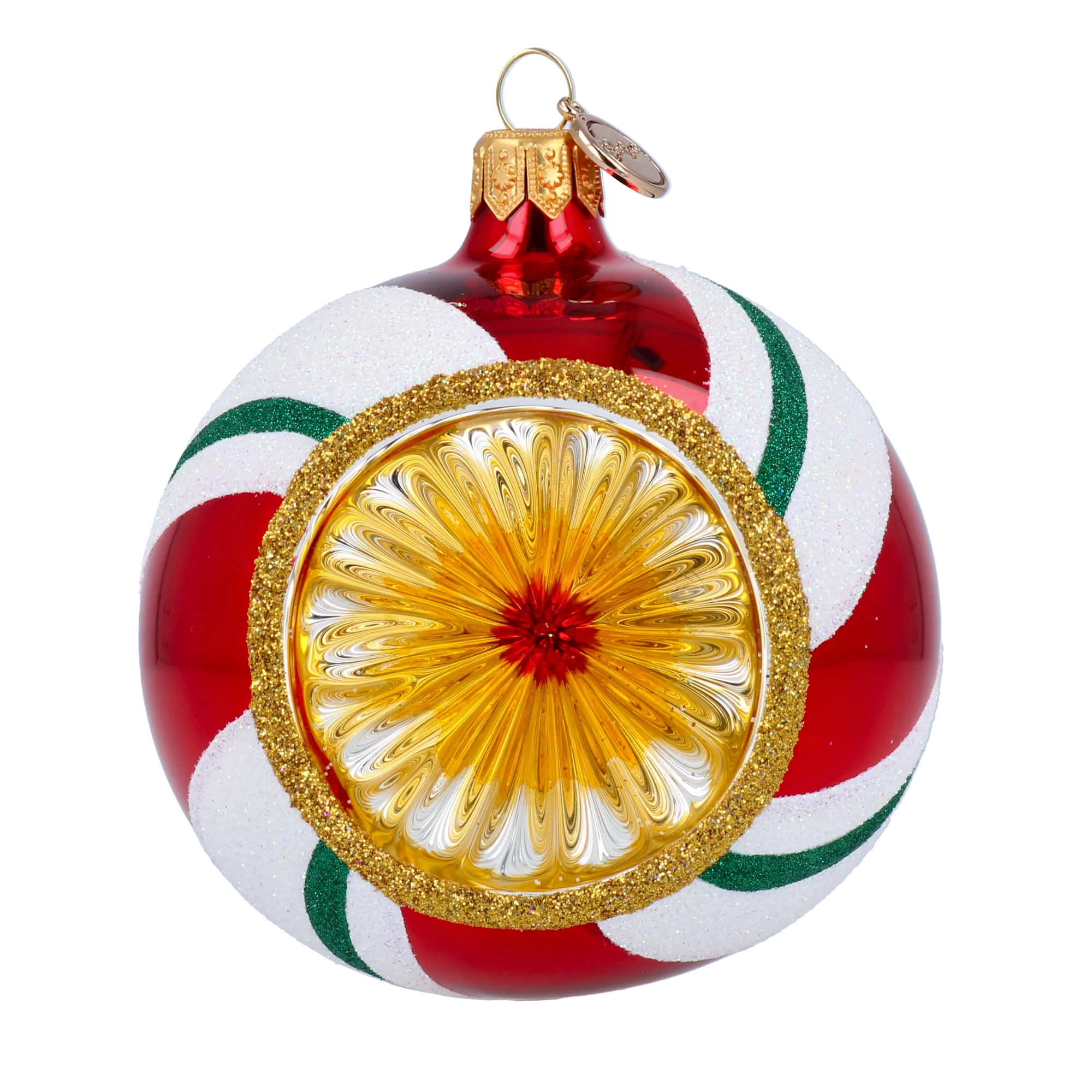 Amber Solar Resonance | Hand-Painted Glass Ornament | Blubom 2024-249