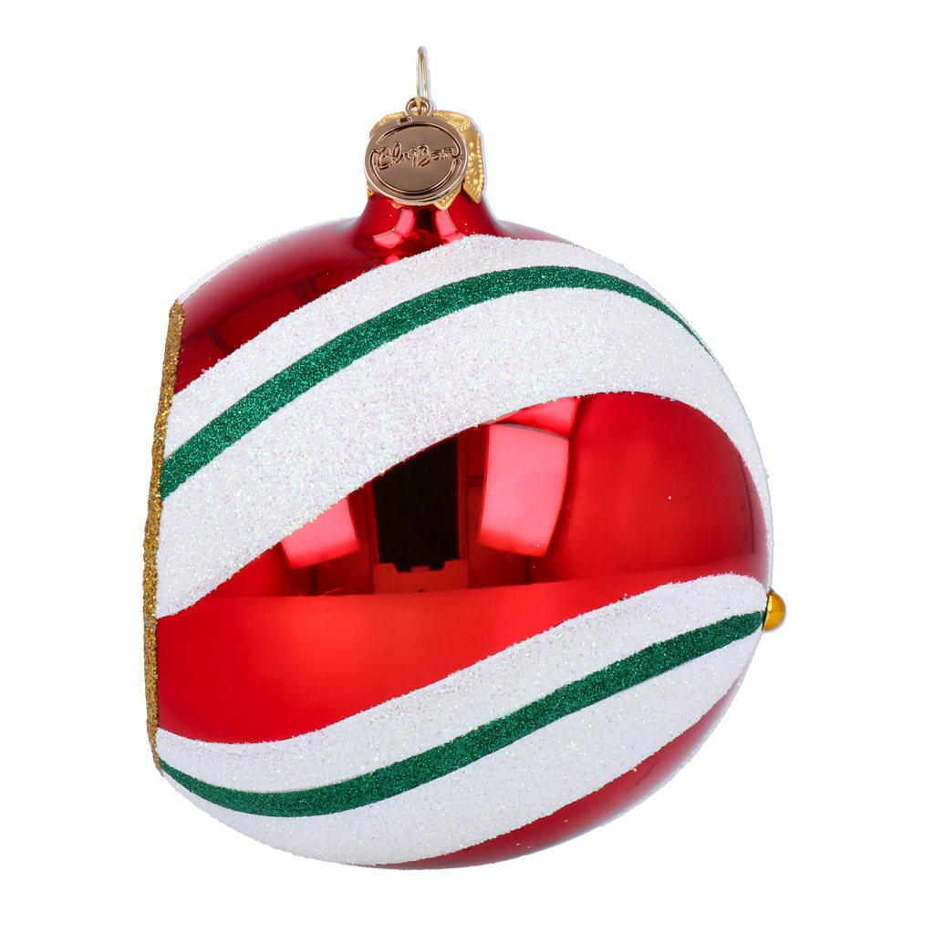 Amber Solar Resonance | Hand-Painted Glass Ornament | Blubom 2024-249