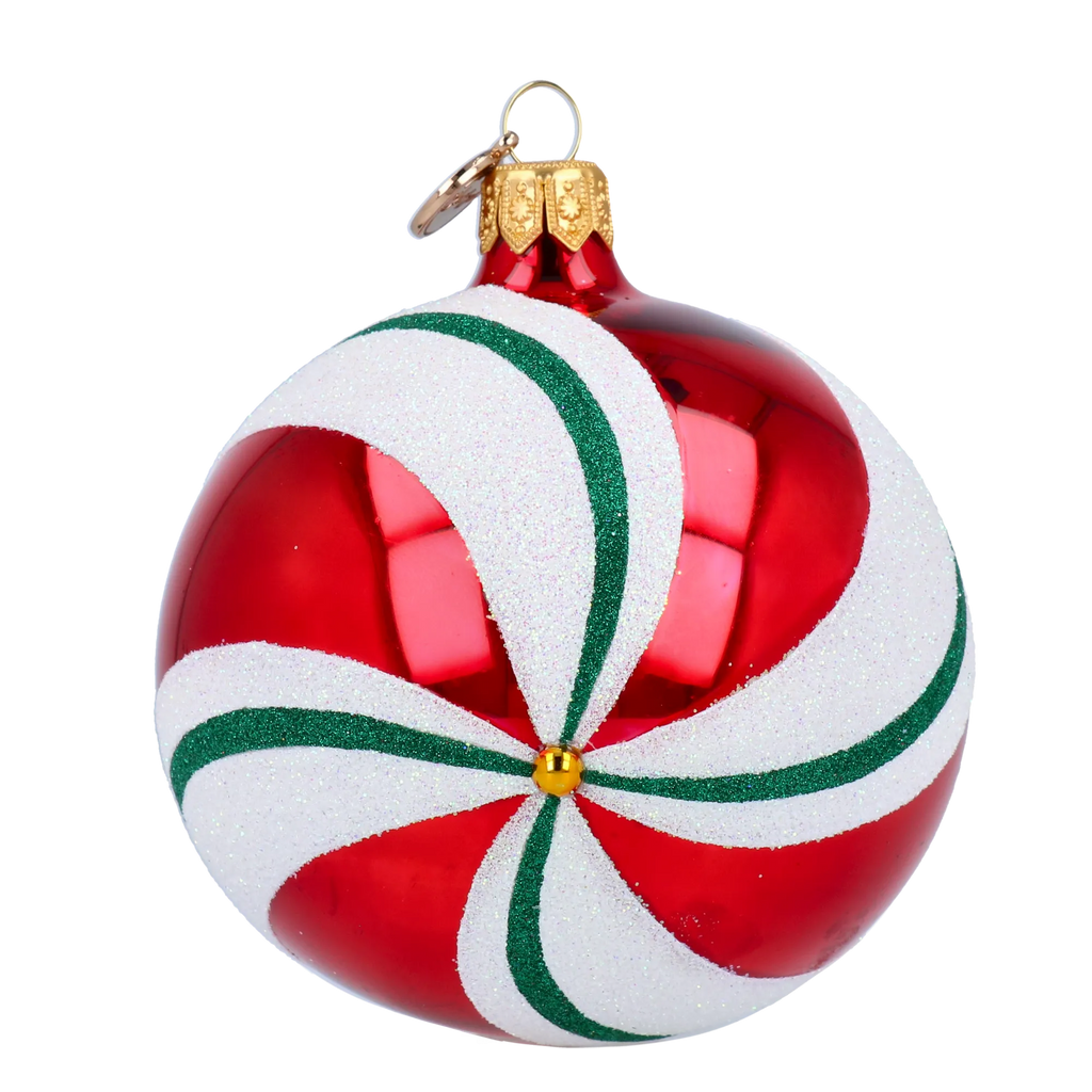 Amber Solar Resonance | Hand-Painted Glass Ornament | Blubom 2024-249
