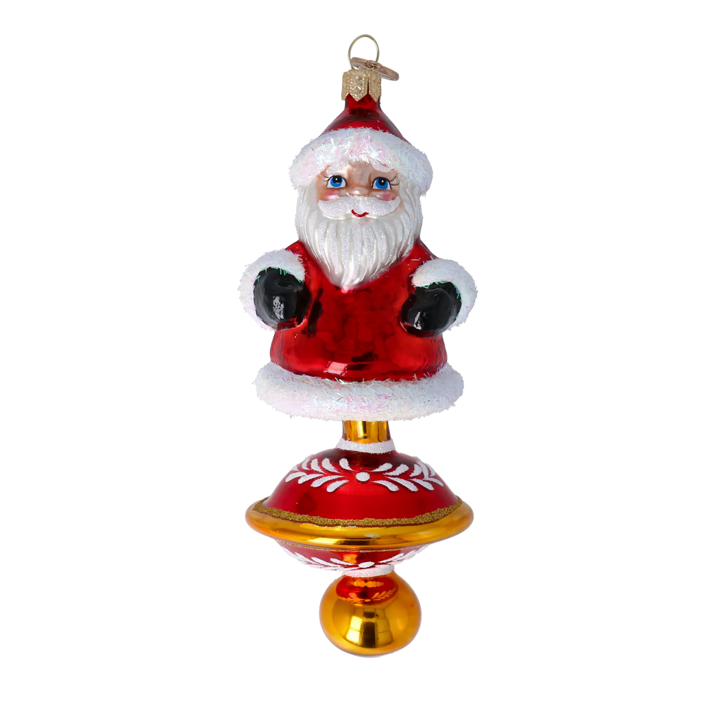 Benevolent Crimson Sovereign | Hand-Painted Glass Ornament | Blubom 2024-255