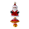 Benevolent Crimson Sovereign | Hand-Painted Glass Ornament | Blubom 2024-255