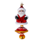 Benevolent Crimson Sovereign | Hand-Painted Glass Ornament | Blubom 2024-255