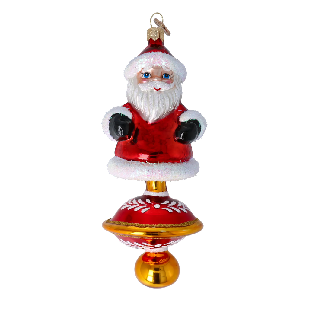 Benevolent Crimson Sovereign | Hand-Painted Glass Ornament | Blubom 2024-255