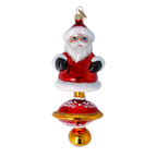 Benevolent Crimson Sovereign | Hand-Painted Glass Ornament | Blubom 2024-255