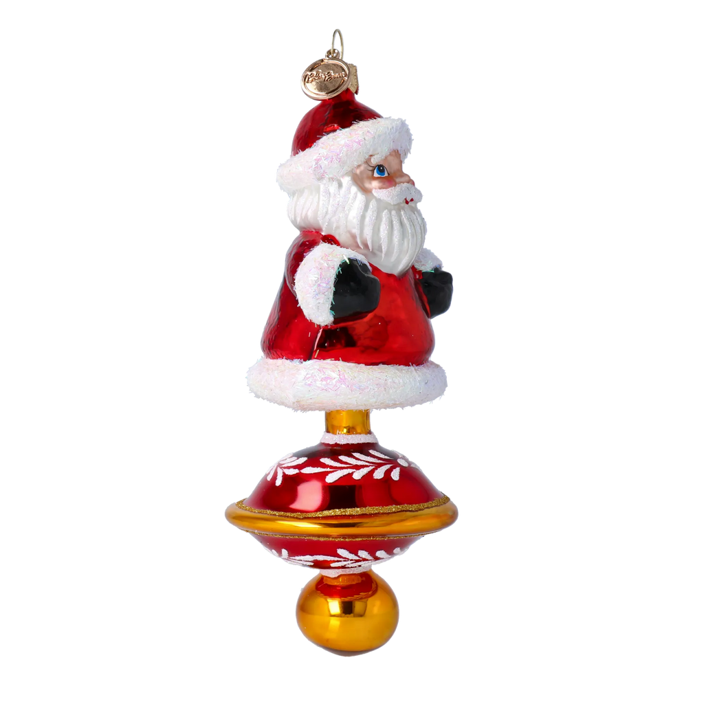 Benevolent Crimson Sovereign | Hand-Painted Glass Ornament | Blubom 2024-255