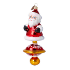 Benevolent Crimson Sovereign | Hand-Painted Glass Ornament | Blubom 2024-255