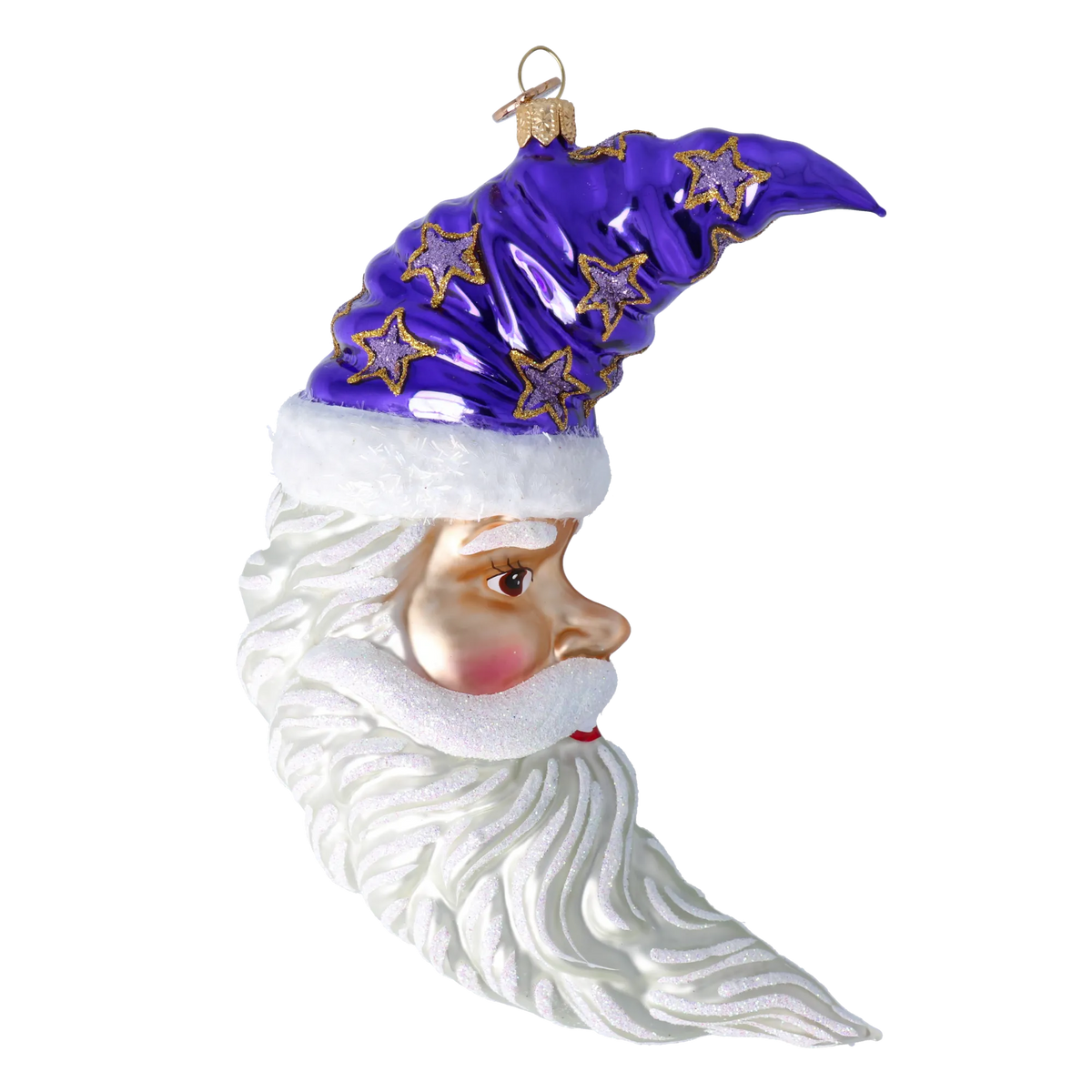 Serene Midnight Voyager | Hand-Painted Glass Ornament | Blubom 2024-258