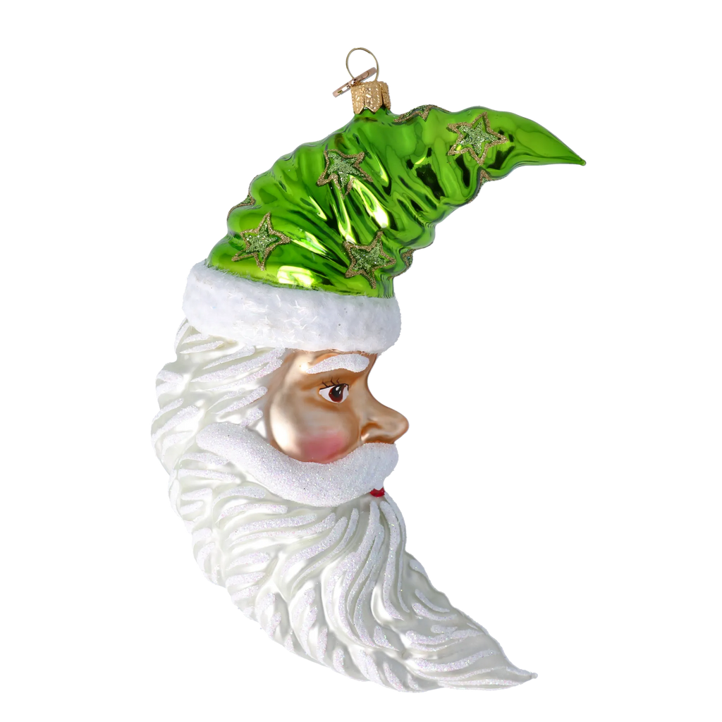 Emerald Star Dreamer | Hand-Painted Glass Ornament | Blubom 2024-260