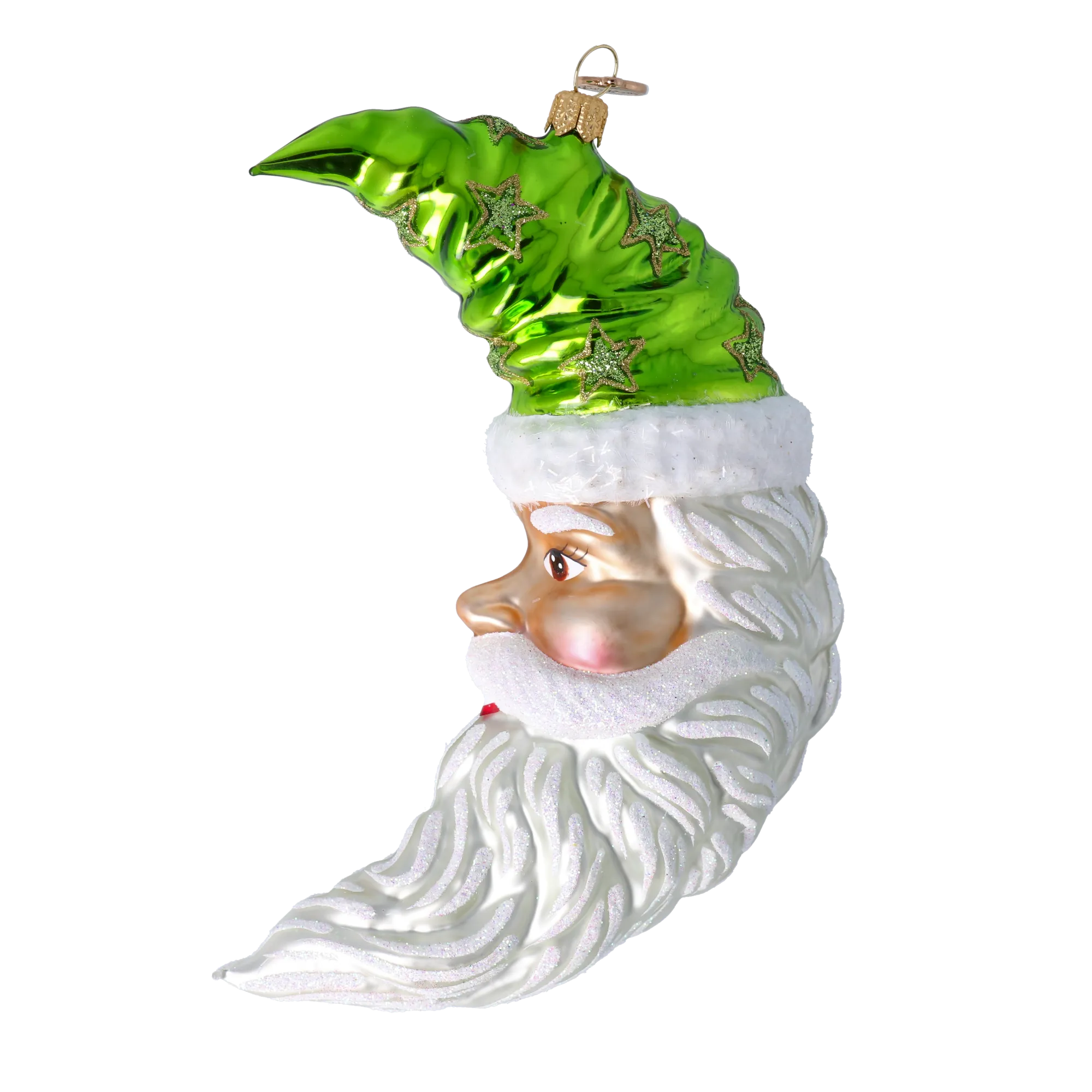 Emerald Star Dreamer | Hand-Painted Glass Ornament | Blubom 2024-260