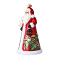 Load image into Gallery viewer, Winter Santa Claus. Handmade Glass Christmas ornament.
