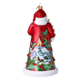 Load image into Gallery viewer, Winter Santa Claus. Handmade Glass Christmas ornament.
