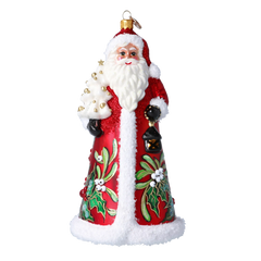 Old-World Santa in Crimson and Holly