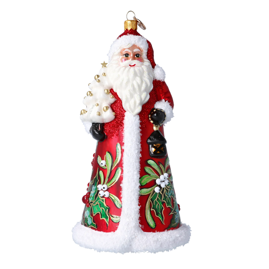 Santa of the Holly Valley Handmade Glass Christmas ornament Santa Claus 2024-261