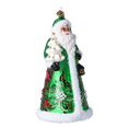 Load image into Gallery viewer, Christmas Green Santa Claus. Handmade Glass Christmas ornament. 2024-262
