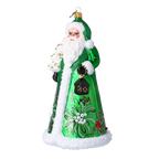 Verdant Lantern Sentinel | Hand-Painted Glass Ornament | Blubom 2024-262