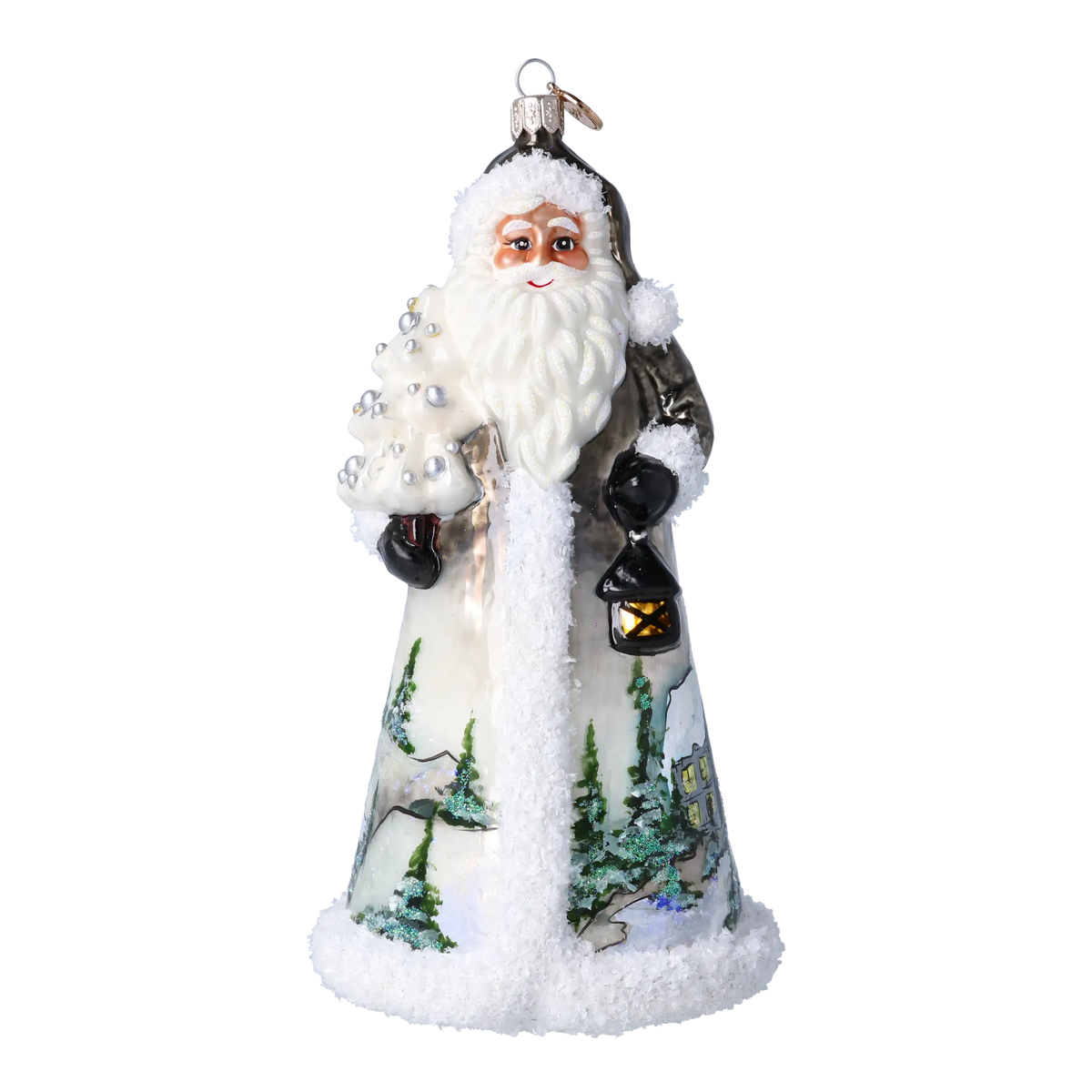 Serene Midnight Wayfarer | Hand-Painted Glass Ornament | Blubom 2024-263