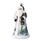 Serene Midnight Wayfarer | Hand-Painted Glass Ornament | Blubom 2024-263