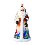 Amber Twilight Voyager | Hand-Painted Glass Ornament | Blubom 2024-264