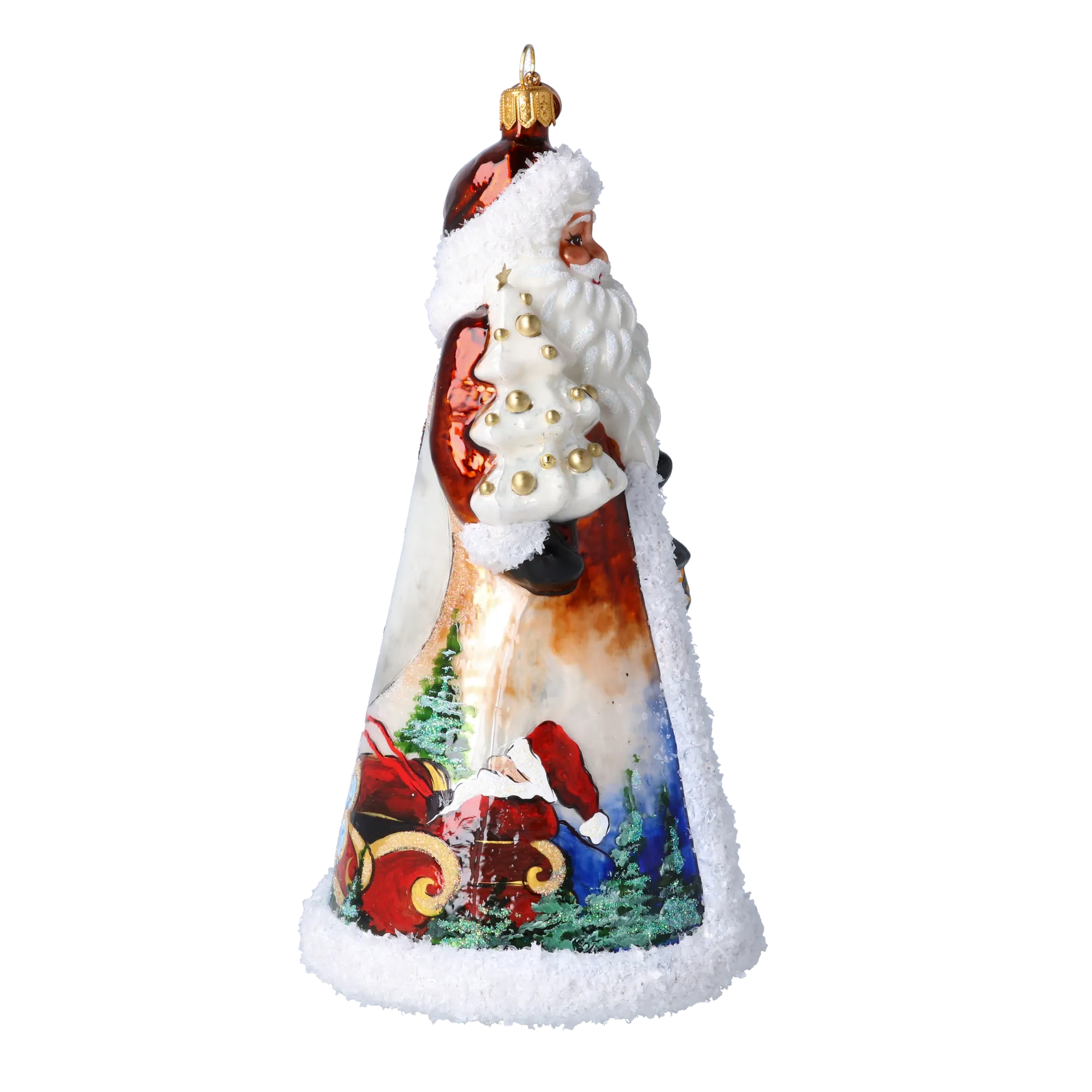 Amber Twilight Voyager | Hand-Painted Glass Ornament | Blubom 2024-264