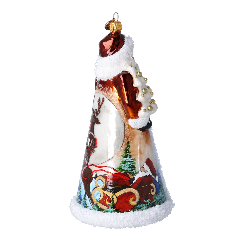 Amber Twilight Voyager | Hand-Painted Glass Ornament | Blubom 2024-264