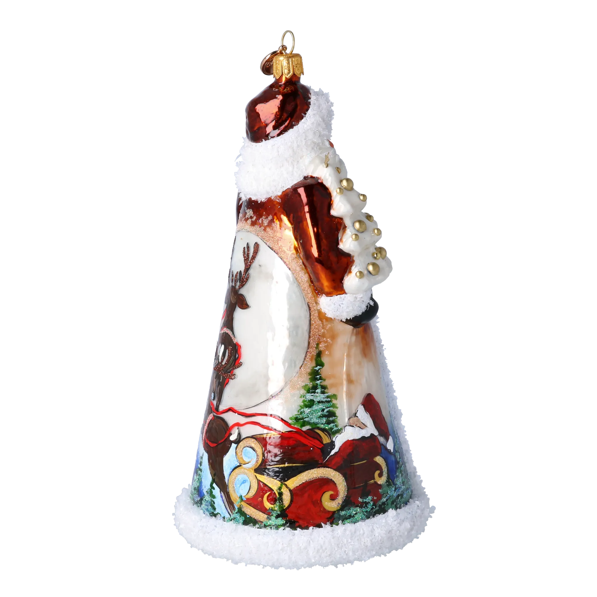 Amber Twilight Voyager | Hand-Painted Glass Ornament | Blubom 2024-264