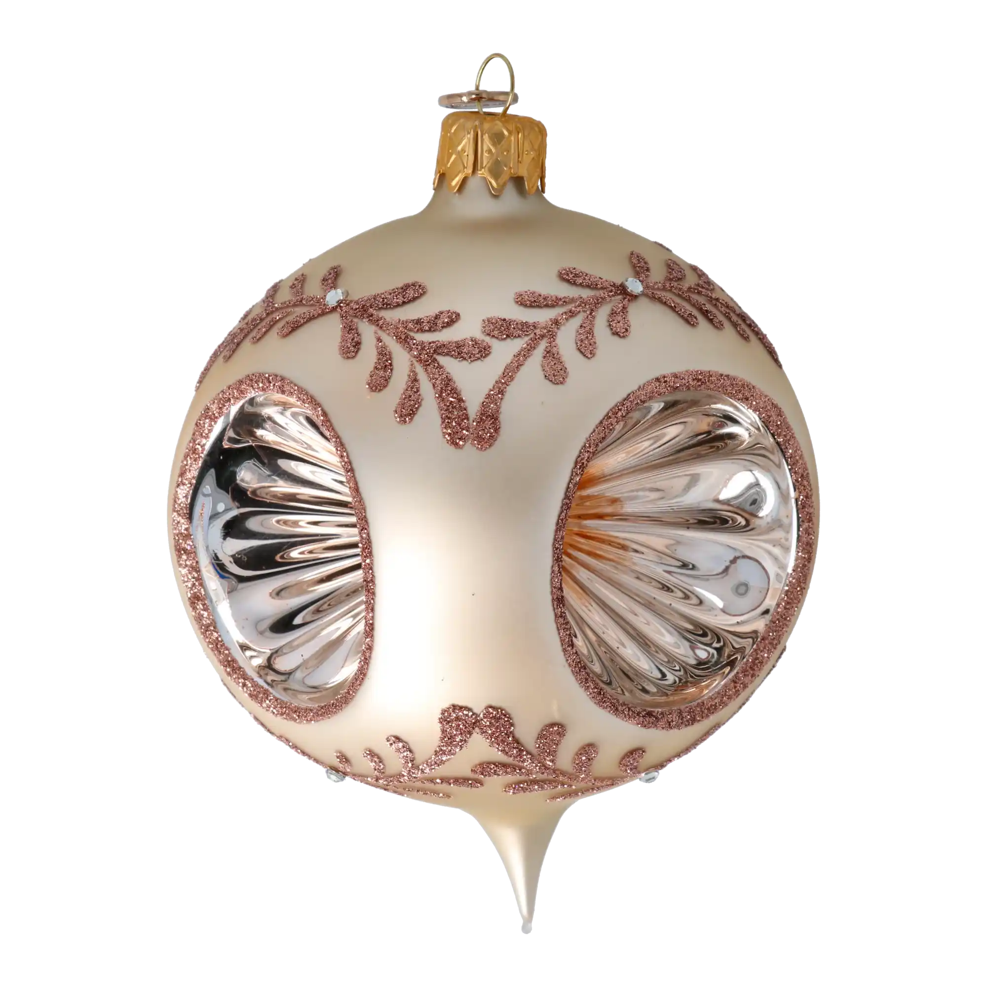 Champagne Luster Drop Handmade Glass Christmas ornament