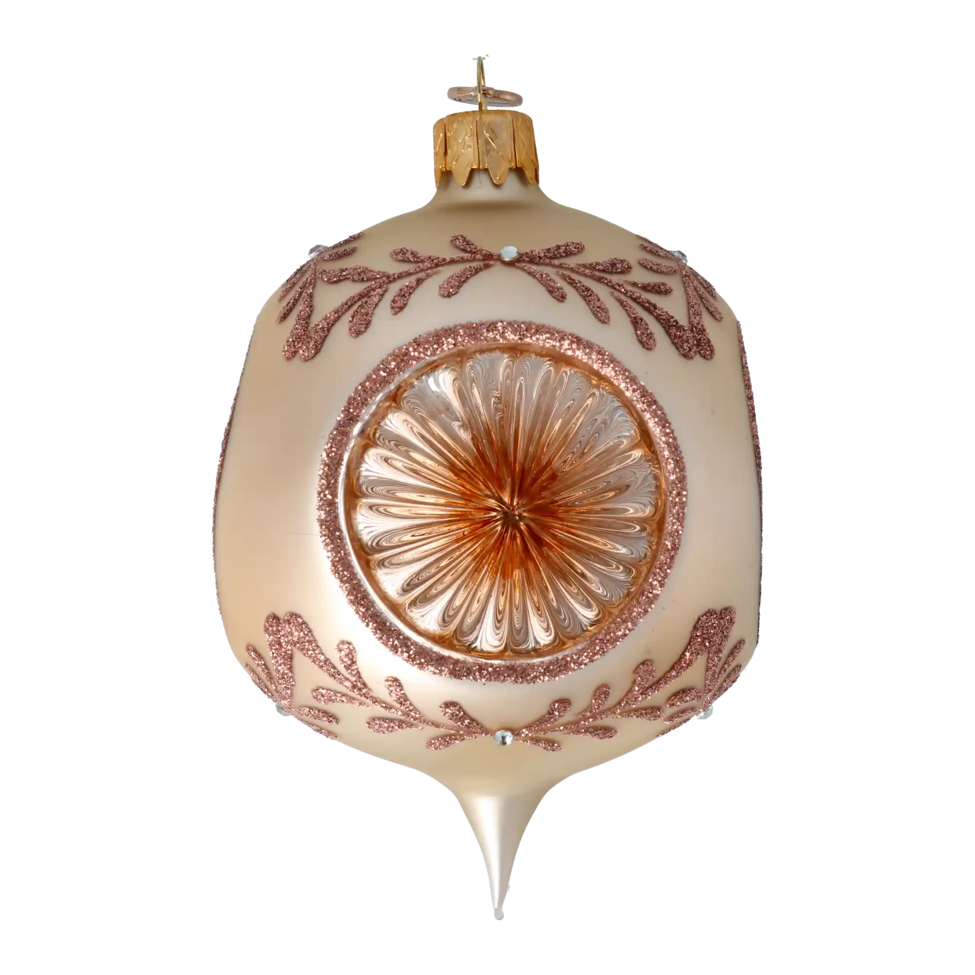 Champagne Luster Drop Handmade Glass Christmas ornament