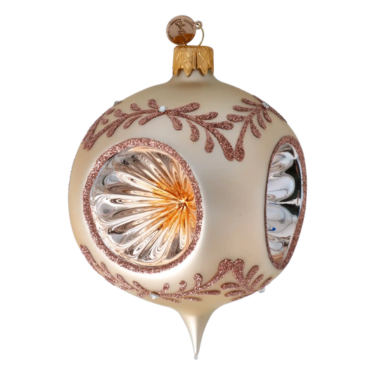 Champagne Luster Drop Handmade Glass Christmas ornament
