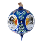 Cobalt Folklore Echo | Hand-Painted Glass Ornament | Blubom 2024-271
