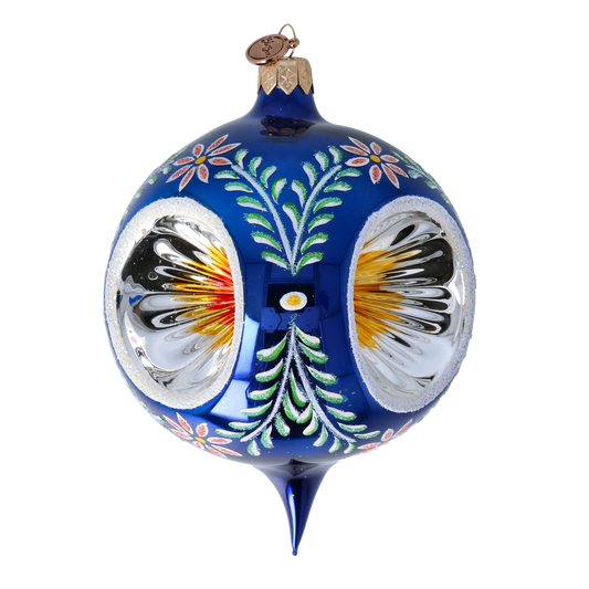 Headlights - Winter Light. Handmade Glass Christmas ornament. 2024-271