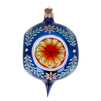 Cobalt Folklore Echo | Hand-Painted Glass Ornament | Blubom 2024-271